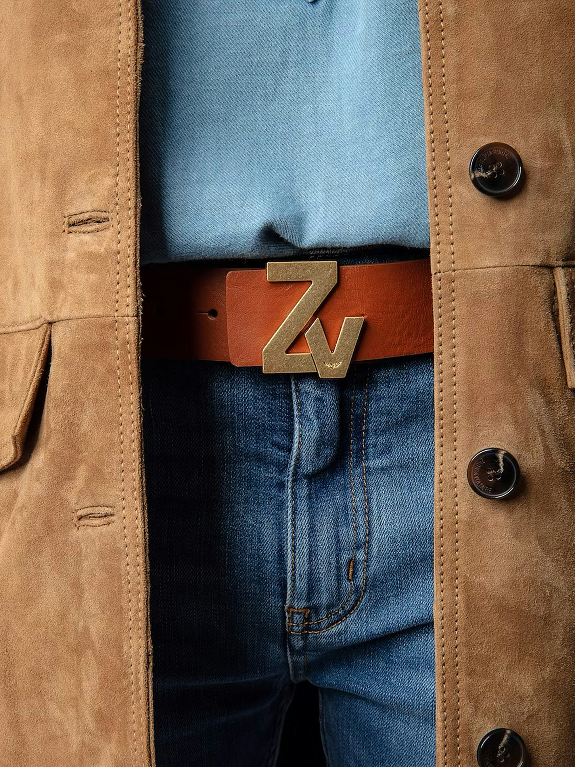 ZV Initiale Belt - 40mm wide ZV Initiale leather belt.